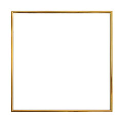 Empty gold-toned wooden frame
