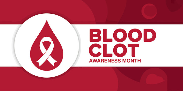 Blood Clot Awareness Month Symbol with Red Ribbon Design