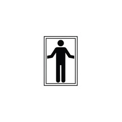 human icon in frame silhouette illustration