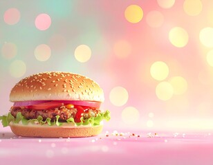 hamburger on a plate