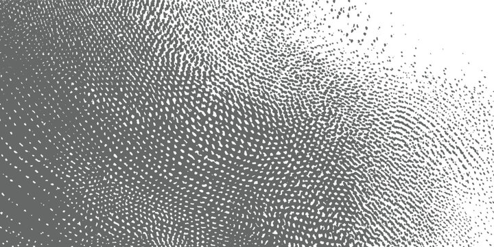 Abstract pattern of grey dots and white spaces creating a textured gradient effect