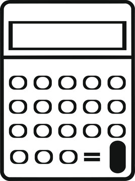 Calculator Interface Vector Illustration for Finance and Accounting.