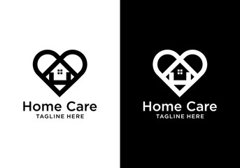 home care logo design vector, home care logo, logo design for home and building care services