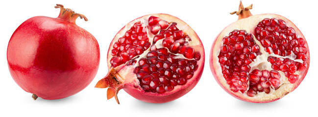 Pomegranate fruit isolated on white background