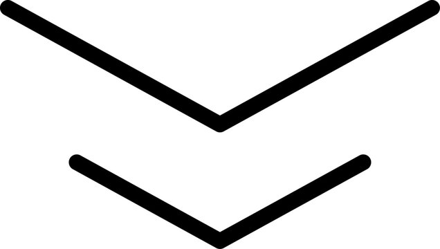 Scroll Down Icon Vector, Sign and Symbol Design Elements for Website or Apps, Presentation, UX UI. 