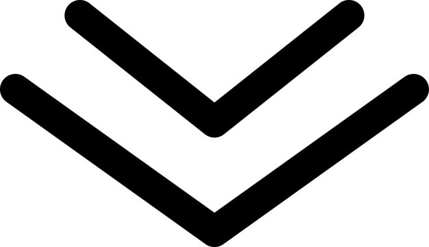 Scroll Down Icon Vector, Sign and Symbol Design Elements for Website or Apps, Presentation, UX UI. 