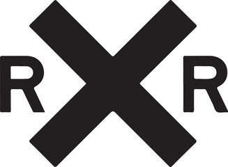Rxr symbol or logo with bold black design and simple typography © Sanzida