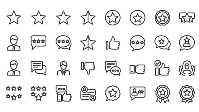 Collection of Simple Line Icons for Social Media.