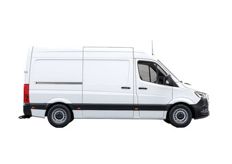 White van, side profile, blank cargo area