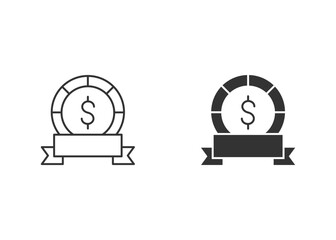 Prize Money Icon Set Multiple Style Collection