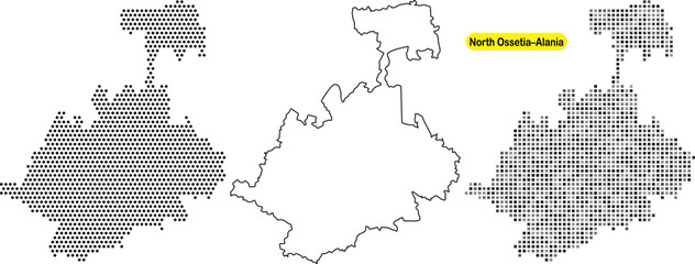 Obraz premium Detailed map illustration showing various shading techniques and map elements