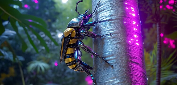Robotic insects, birds, land animals, and water creatures form an advanced artificial ecosystem where intelligent machines mimic nature&rsquo;s balance, evolving together to survive, adapt, and coexist acro