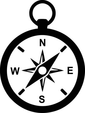 Navigation Compass Vector Icon - Direction and Adventure Symbol