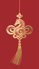2026 year of the horse vector new years elements