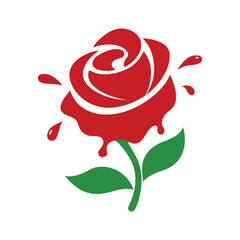 rose liquid splash vector