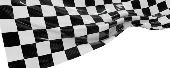 Obraz premium Abstract image of a checkered flag waving. Symbolizes speed, success, and the finish line. Suitable for racing, motorspo