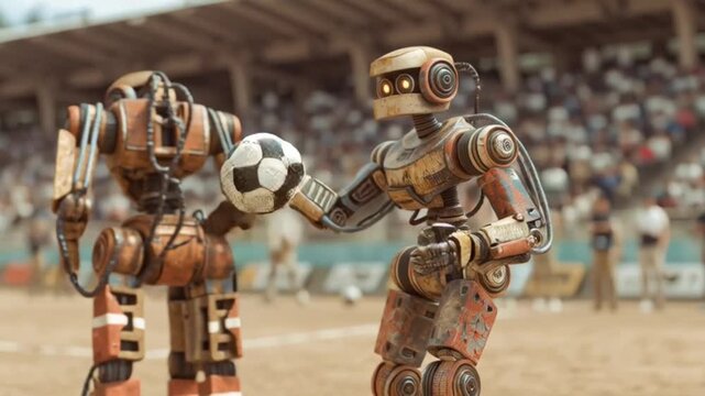Roboter spielen Fussball