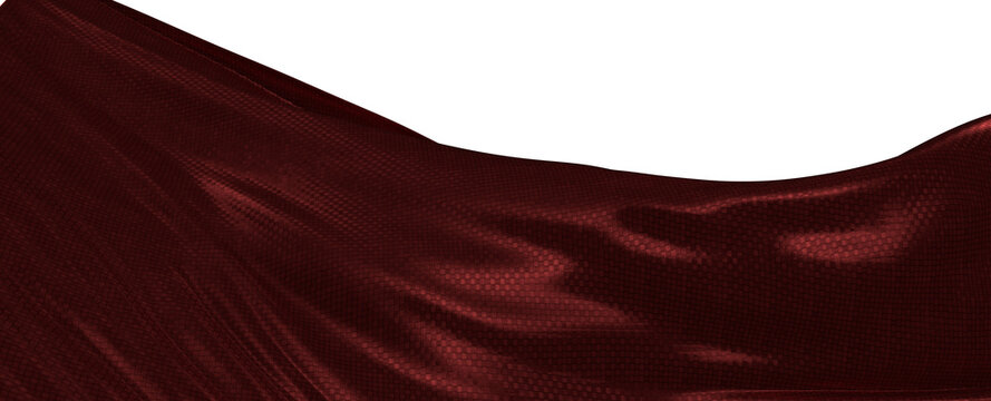 Close-up of a maroon fabric showing texture and light play. Perfect for backgrounds and artistic visuals. Captures elega