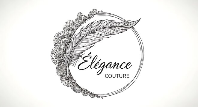 Elegance Couture Luxury Fashion Logo Design.