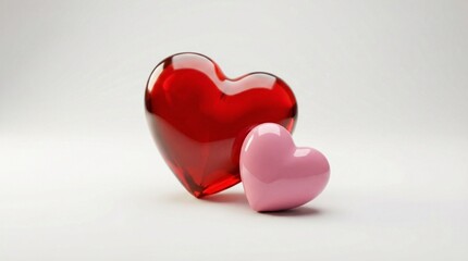 Obraz premium pink and red sweet hearts. Valentine's Day Concept. love