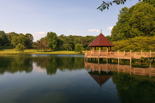 Vienna, Virginia, USA - July 2nd 2014 - Photo showing Meadowlark Botanical Gardens in Vienna, Virginia.