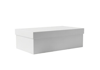 Fototapeta premium White rectangular gift box isolated on transparent background