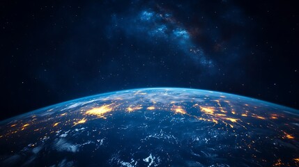 Obraz premium Earth's illuminated night