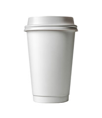Blank disposable coffee cup, light gray