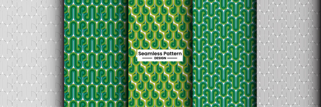 retro geometric seamless maze pattern