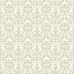 Fototapeta premium Classic European Damask Seamless Pattern with Luxurious Floral Motifs