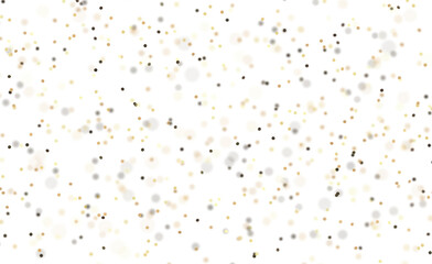 Elegant abstract design featuring gold confetti and bokeh on white background perfect for events. © vegefox.com