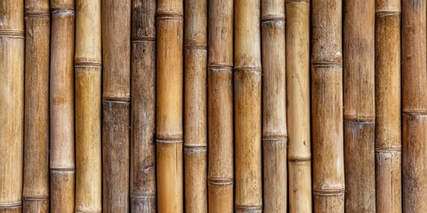 The Bamboo Wall Texture Closeup Rustic Natural Pattern Tropical Background for Design