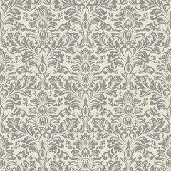 Fototapeta premium Damask seamless pattern vector background. baroque style pattern. Luxury textile. Graphic ornate pattern for wallpaper, fabric, packaging, wrapping. Damask floral ornament