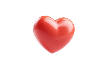 Fototapeta premium A glossy, vibrant red heart (2)