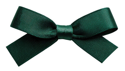 Emerald green satin ribbon bow