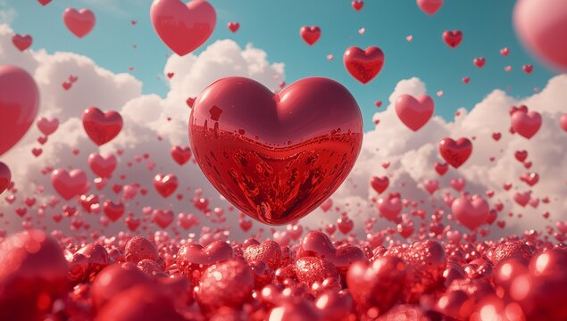 red heart background