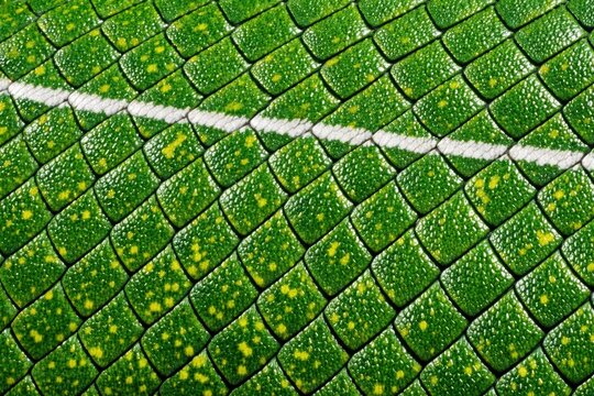 Green Tree Python Skin Scales Seamless Pattern. Python skin texture isolated. Close-up green tree python scales. Reptile skin python pattern texture. Detailed python skin close-up. Exotic reptile.