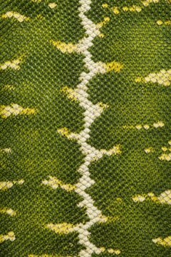 Green Tree Python Skin Scales Seamless Pattern. Python skin texture isolated. Close-up green tree python scales. Reptile skin python pattern texture. Detailed python skin close-up. Exotic reptile.