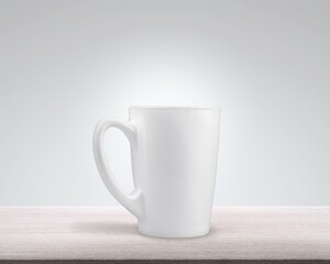 Obraz premium White ceramic classic coffee Cup
