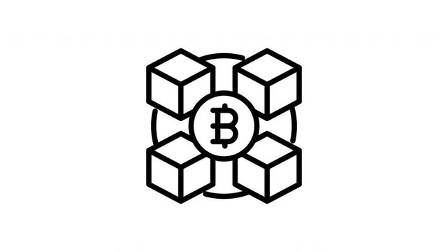 blockchain animation icon