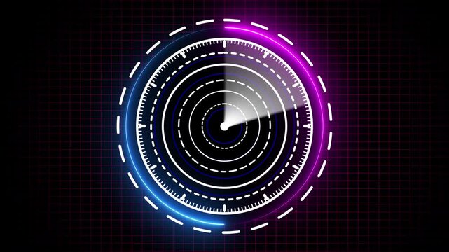 Technology radar screen lime green animation. abstract beautiful technology a grid simple background 4k video...