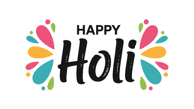 Happy Holi Celebration with Colorful Splashes