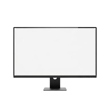 Modern computer monitor icon isolated on transparent background