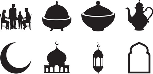 Islamic cultural symbols collection for religious and spiritual use