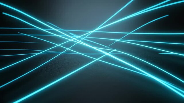 Futuristic adobepremiumvideo lines intersecting in a dynamic motion graphics scene with neon lights