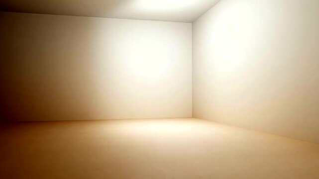 Empty Room with White Walls and Floor.