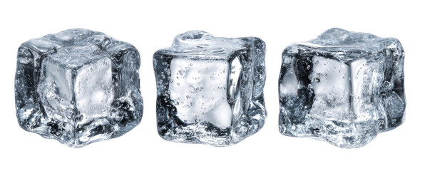 Obraz premium Three square ice cubes