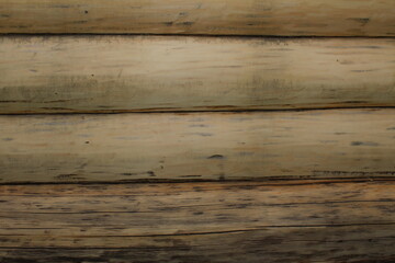 beautiful natural wooden logs stacked in a row	
