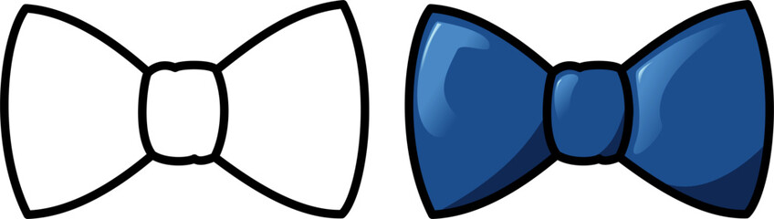 bowtie vector illustration. simple vector design. flat design. vector and line art set.