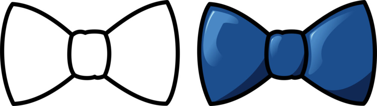 bowtie vector illustration. simple vector design. flat design. vector and line art set.